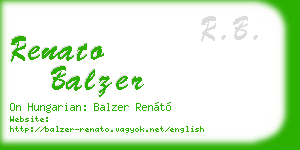 renato balzer business card